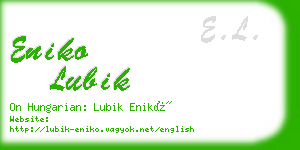 eniko lubik business card